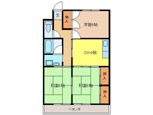 メリーハウスの物件間取画像